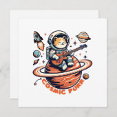 Cosmic Spint - Astrogitarist Cat Kaart (Voorkant / Achterkant)