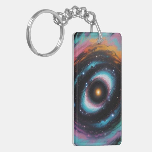 Cosmic Spiral Galaxy Sleutelhanger (Voorkant Links)