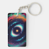 Cosmic Spiral Galaxy Sleutelhanger (achterkant)
