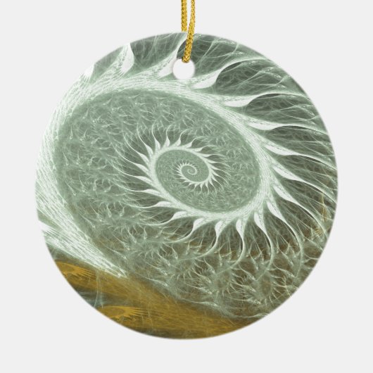 Cosmic Spiral - Sacred Geometry Golden Spiral Keramisch Ornament (Voorkant)