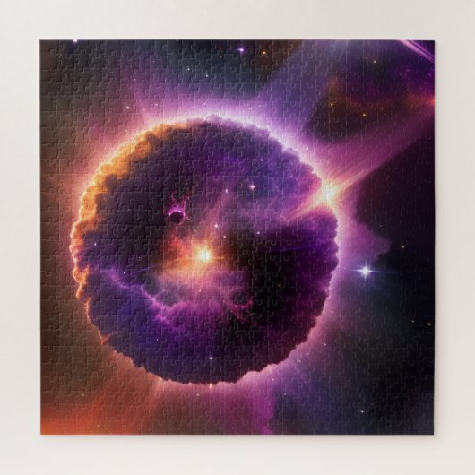Cosmic Spirituality in Planetaire Paarse universum Legpuzzel (Verticaal)