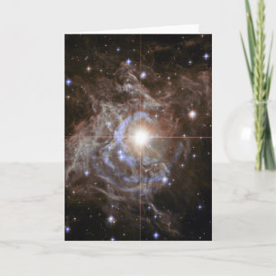Cosmic Star Holiday Wreath Kaart