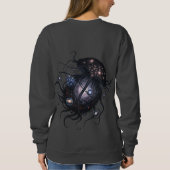 Cosmic Stardust Jellyfish Art Sweatshirt (Achterkant)