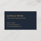 Cosmic Starry Professionele Schrijvers Visitekaartje (Achterkant)