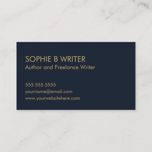 Cosmic Starry Professionele Schrijvers Visitekaartje (Achterkant)