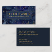 Cosmic Starry Professionele Schrijvers Visitekaartje (Voorkant / Achterkant)