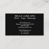 *~* Cosmic Stars Moon Rings Universe Lunar Shaman Visitekaartje (Achterkant)