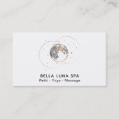 *~* Cosmic Stars Moon Rings Universe Lunar Shaman Visitekaartje (Voorkant)