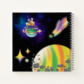 Cosmic Stars Retro Aesthetic Notebook Notitieboek (Achterkant)