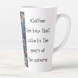 Cosmic Steampunk Latte Mok