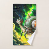 Cosmic Steampunk Slakkenvogel – Neon Droom Schepse Bad Handdoek (Handdoek)