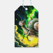 Cosmic Steampunk Slakkenvogel – Neon Droom Schepse Cadeaulabel (Achterkant)