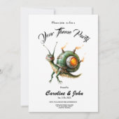 Cosmic Steampunk Slakkenvogel – Neon Droom Schepse Kaart (Voorkant)