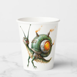Cosmic Steampunk Slakkenvogel – Neon Droom Schepse Papieren Bekers