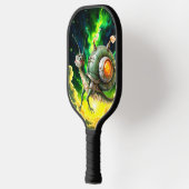 Cosmic Steampunk Slakkenvogel – Neon Droom Schepse Pickleball Paddle (Links)