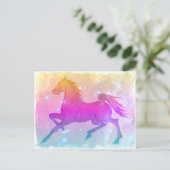 Cosmic Steed Colorful Horse Stars Briefkaart (Staand voorkant)