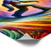 Cosmic Stride: De levendige reis van Bigfoot Poster (Hoek)