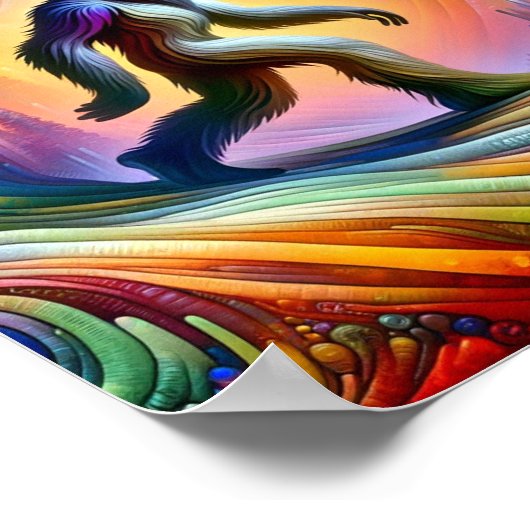 Cosmic Stride: De levendige reis van Bigfoot Poster (Hoek)