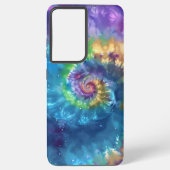 Cosmic Stropdas-Dye Swirl - Levendig Psychedelic G Samsung Galaxy Hoesje (Achterkant)