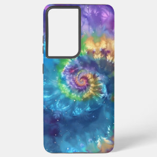 Cosmic Stropdas-Dye Swirl - Levendig Psychedelic G Samsung Galaxy Hoesje