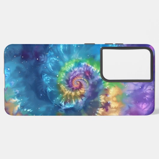 Cosmic Stropdas-Dye Swirl - Levendig Psychedelic G Samsung Galaxy Hoesje (Linkerkant)