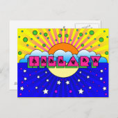Cosmic Style Hillary Celebration Poster Briefkaart (Voorkant / Achterkant)
