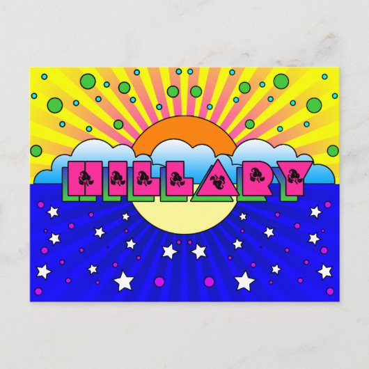 Cosmic Style Hillary Celebration Poster Briefkaart (Voorkant)