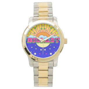 Cosmic Style Hillary Celebration Poster Horloge