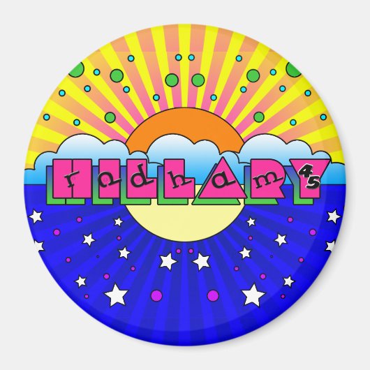 Cosmic Style Hillary Celebration Poster Magneet (Voorkant)