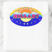 Cosmic Style Hillary Celebration Poster Ovale Sticker (Tas)