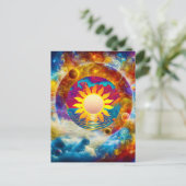 Cosmic Sun Briefkaart (Staand voorkant)