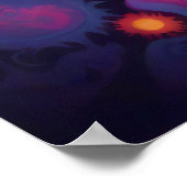 Cosmic Sun: een psychedelisch wandtapijt Poster (Hoek)