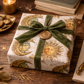 Cosmic Sun en Moon Gold Cadeaupapier