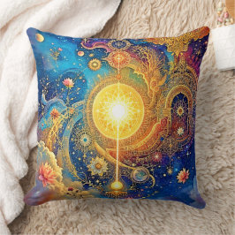 Cosmic Sun Mandala Art Kussen