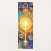 Cosmic Sun Mandala Art Yogamat (Voorkant)