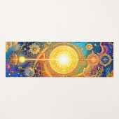 Cosmic Sun Mandala Art Yogamat (Voorkant (horizontaal))
