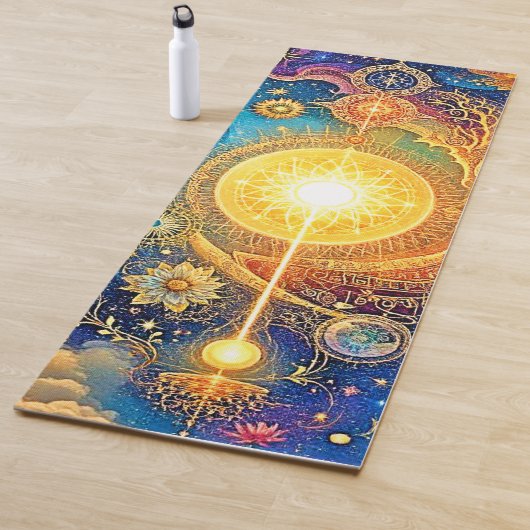 Cosmic Sun Mandala Art Yogamat (In situ)
