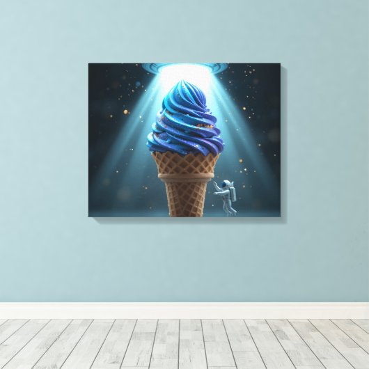 Cosmic Sundae Abduction Canvas Afdruk (Insitu (Houten vloer))