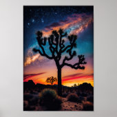 Cosmic Sunset at Joshua Tree National Park Art Poster (Voorkant)