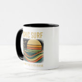 Cosmic Surf Retro Wave • Vintage Sunset Surfen Mok (Voorkant links)
