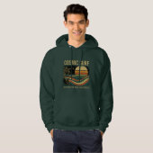 Cosmic Surf Retro Wave • Vintage Sunset Surfing Hoodie (Voorkant volledig)