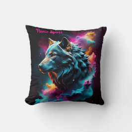 Cosmic Surreal Fantasy Wolf Aangepaste Abstracte k Kussen