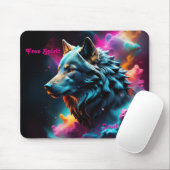 Cosmic Surreal Fantasy Wolf Aangepaste Abstracte k Muismat (Met muis)