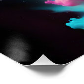 Cosmic Surreal Fantasy Wolf Aangepaste Abstracte k Perfect Poster (Hoek)