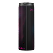 Cosmic Surreal Fantasy Wolf Aangepaste Abstracte k Thermosbeker (Achterkant)