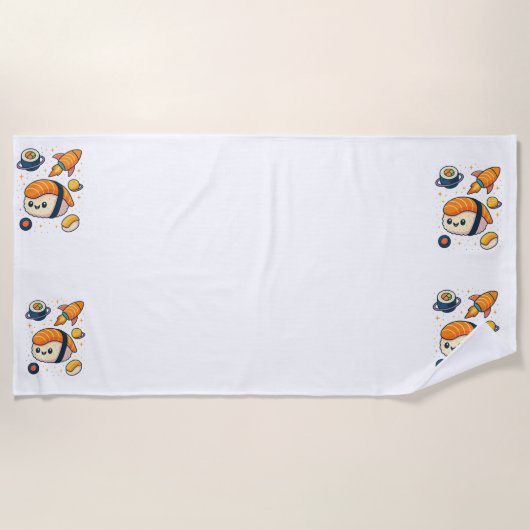 Cosmic Sushi Adventure Strandlaken (Voorkant)