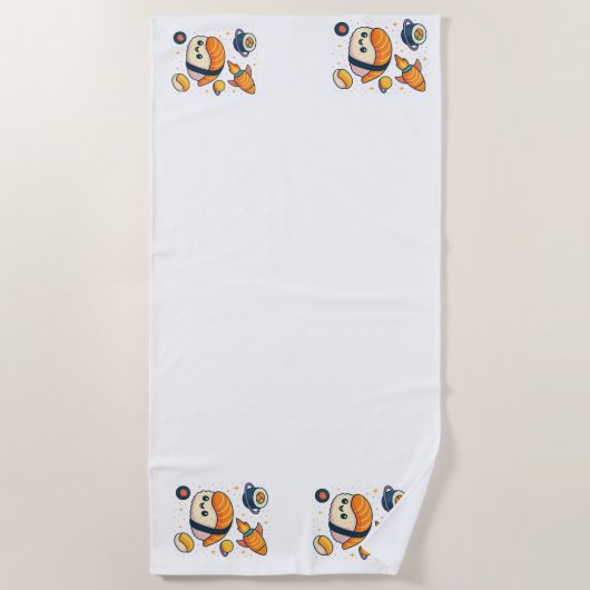 Cosmic Sushi Adventure Strandlaken (Voorkant)