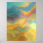 Cosmic Swirl - Abstracte verf met een dubbele kleu Poster (Voorkant)