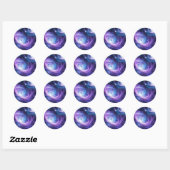 Cosmic Swirl Dreamy Galaxy Ronde Sticker (Vel)
