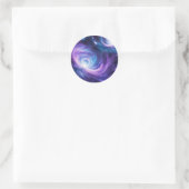 Cosmic Swirl Dreamy Galaxy Ronde Sticker (Tas)